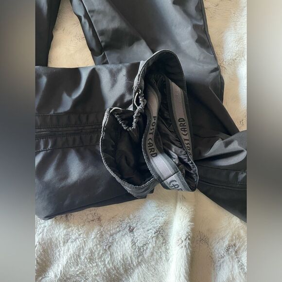 Postcard vintage black Ski Pants Sz 8 (medium) board snow m - Picture 3 of 5
